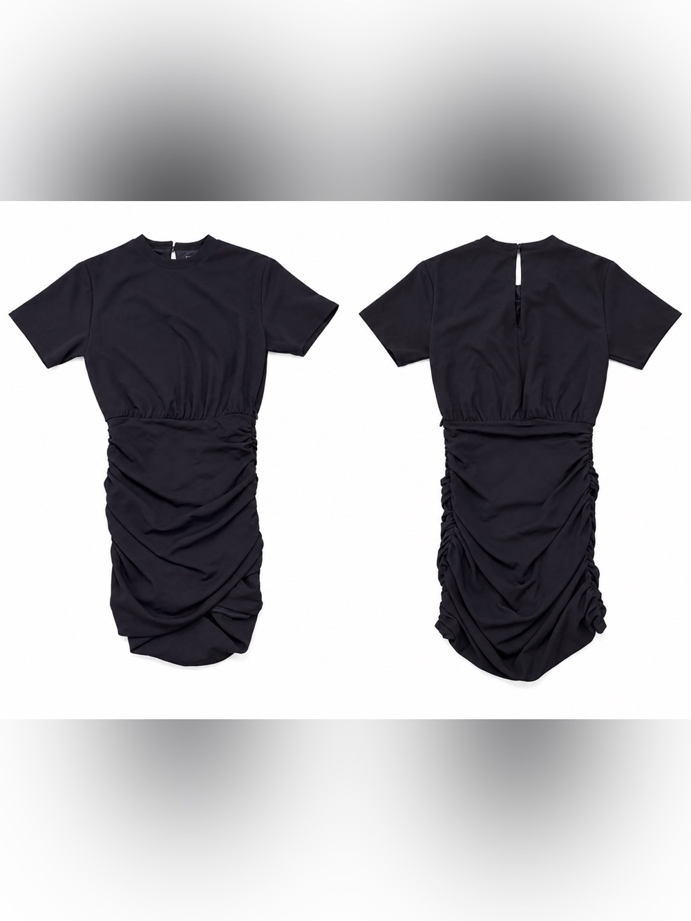 Abercrombie & Fitch Black Ruched Mini Dress XS NWOT